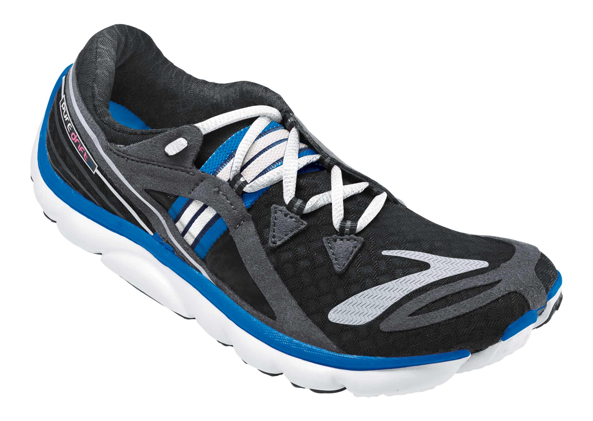 Brooks Men's PureDrift Black Running Shoes - Zero Drop Running Shoes